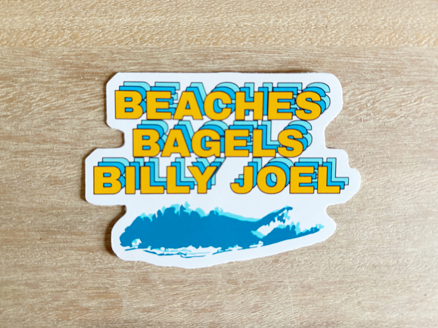 Beaches Bagels Billy Joel Long Island Sticker