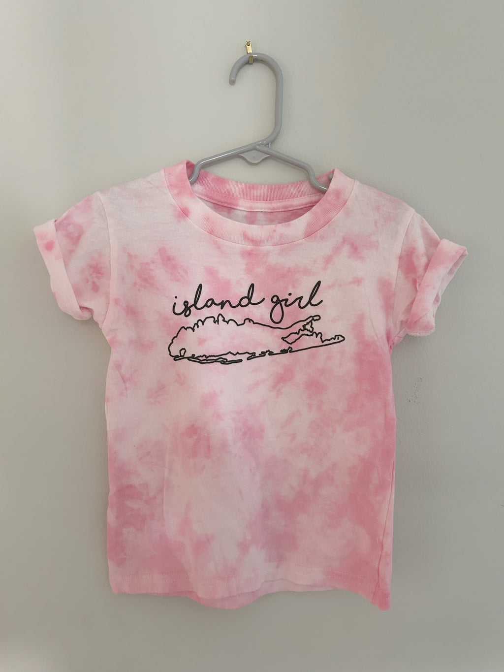 Island Girl Tie-Dyed Pink Tee for Long Island Girls