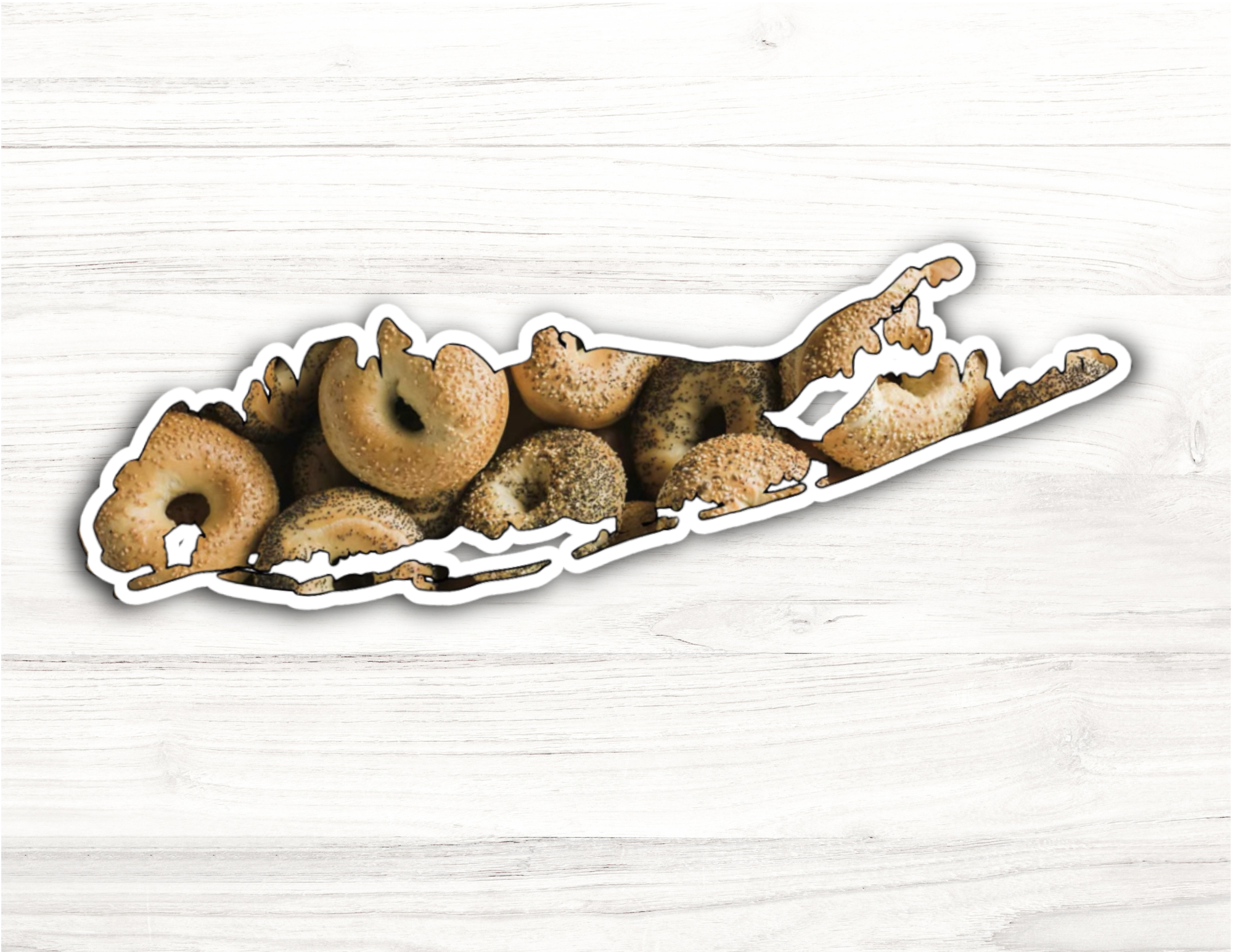 Long Island bagel sticker