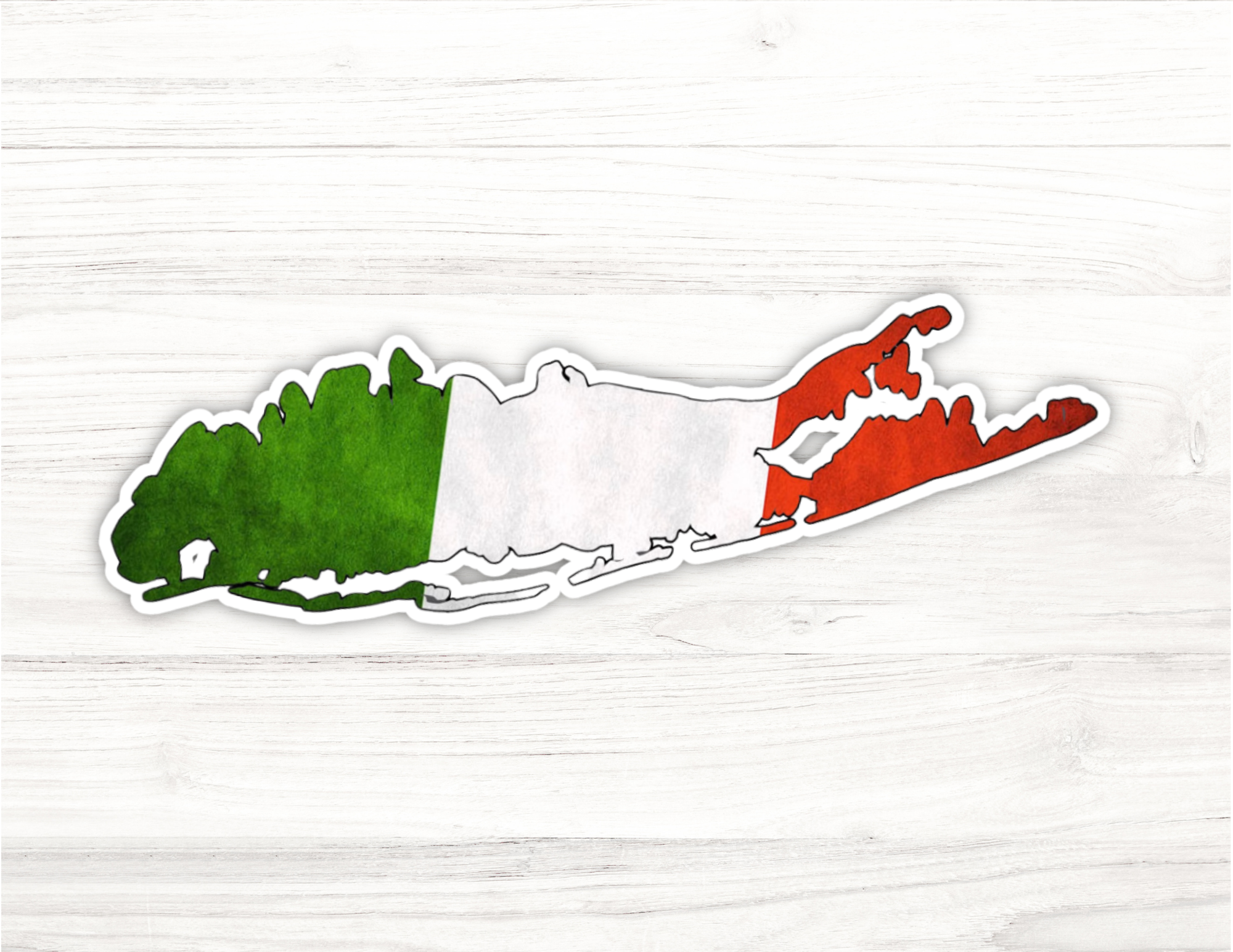 Italian Flag Long Island Sticker