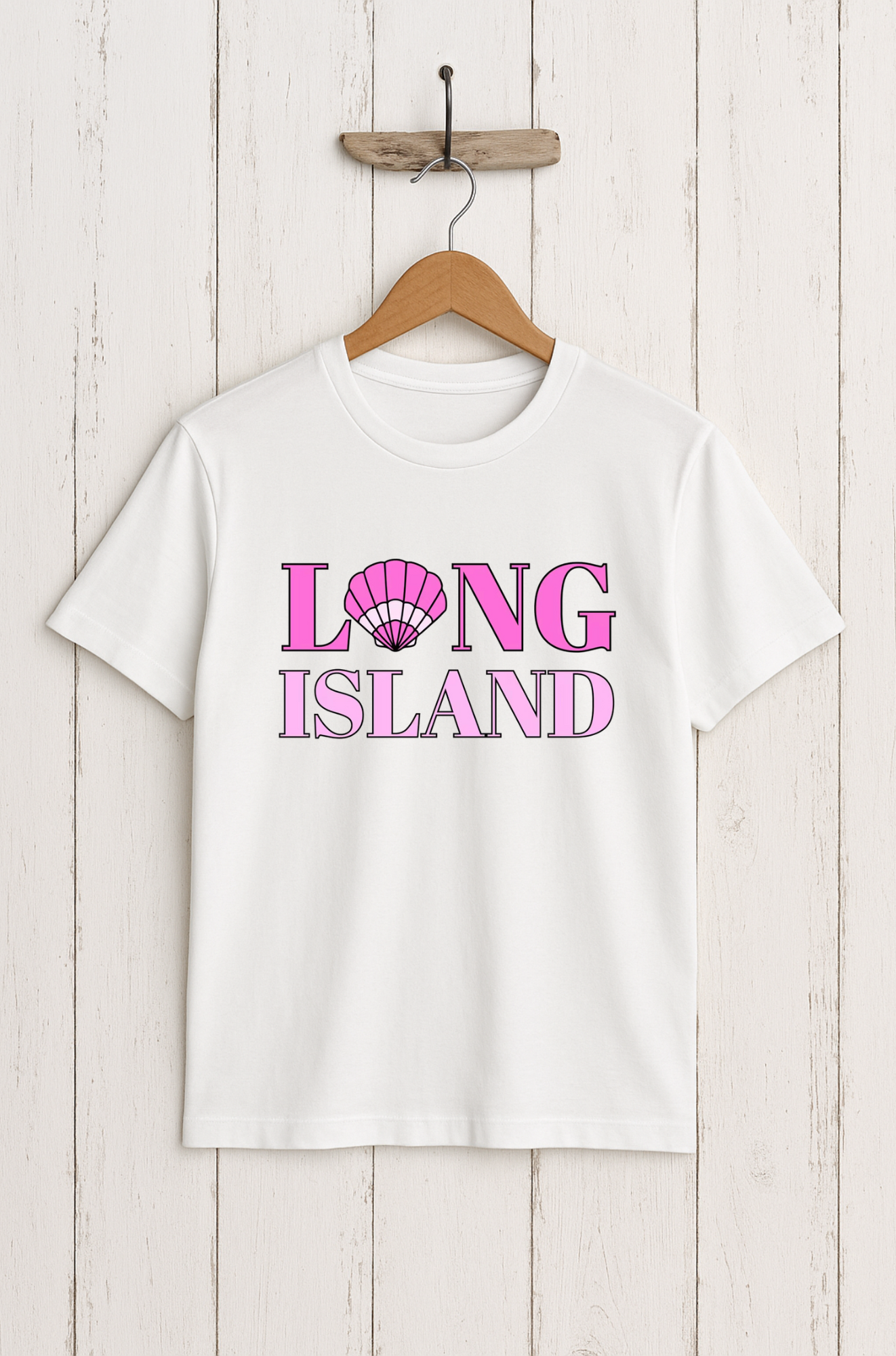 Long Island Pink Seashell T-Shirt