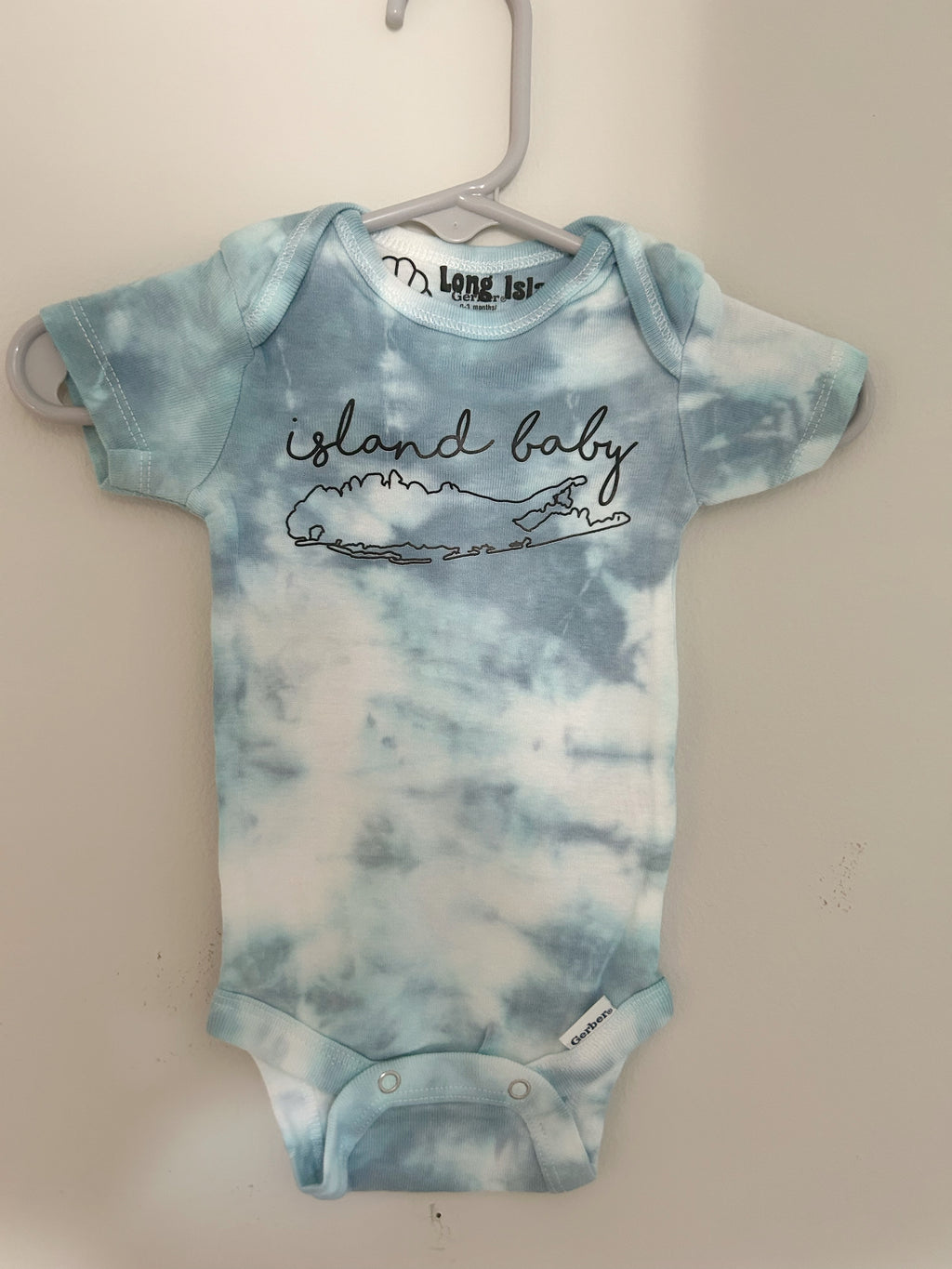 Island Baby Tie-Dye Blue Bodysuit for Long Island baby