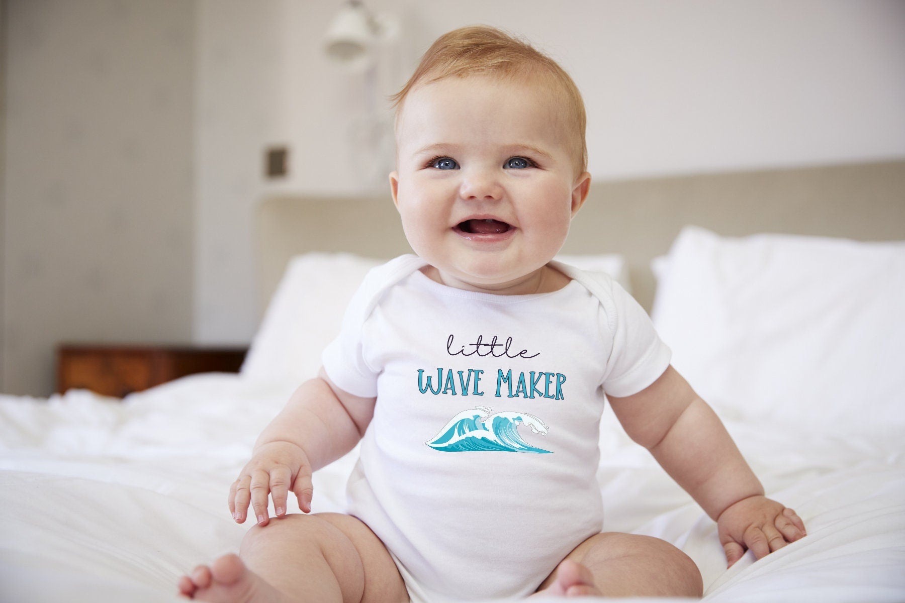 Little Wave Maker beach baby bodysuit