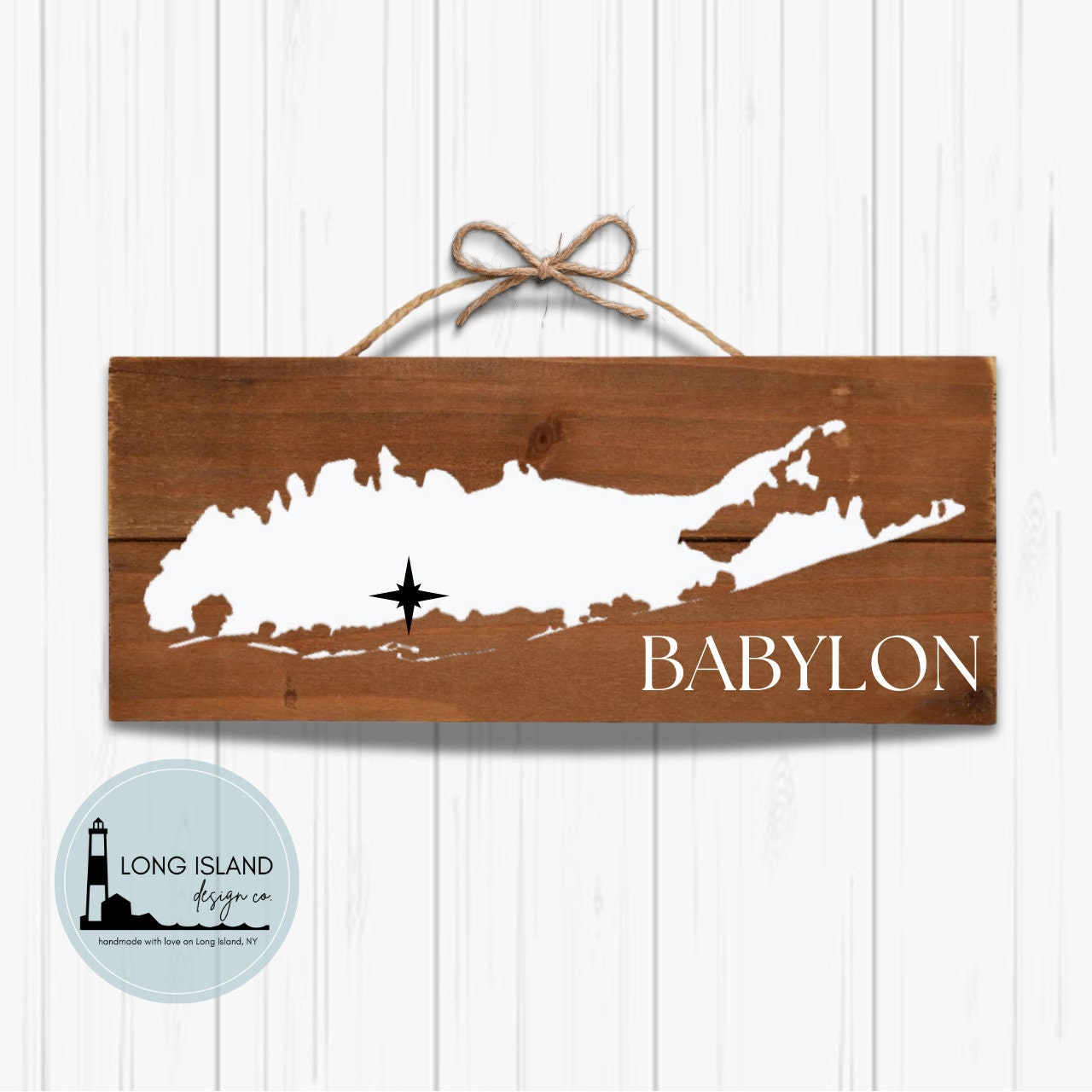 Long Island Hanging Wall Sign Personalized Long Island Home Plaque