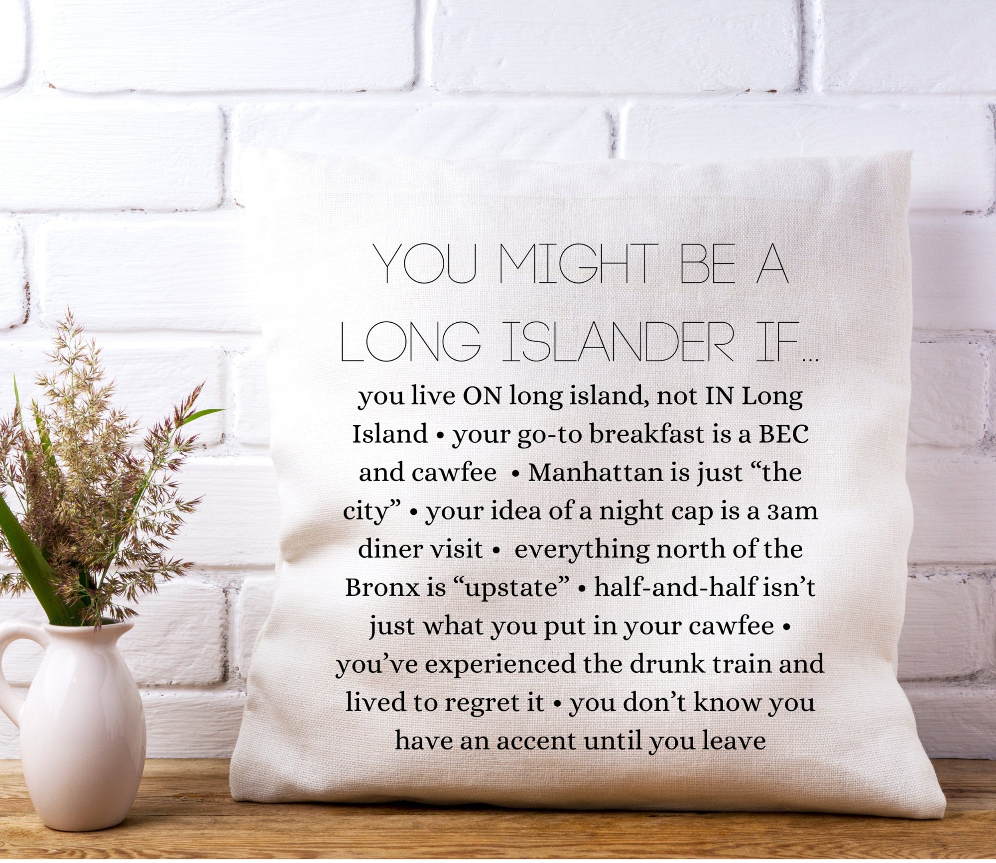 You might be a Long Islander if… funny throw pillow